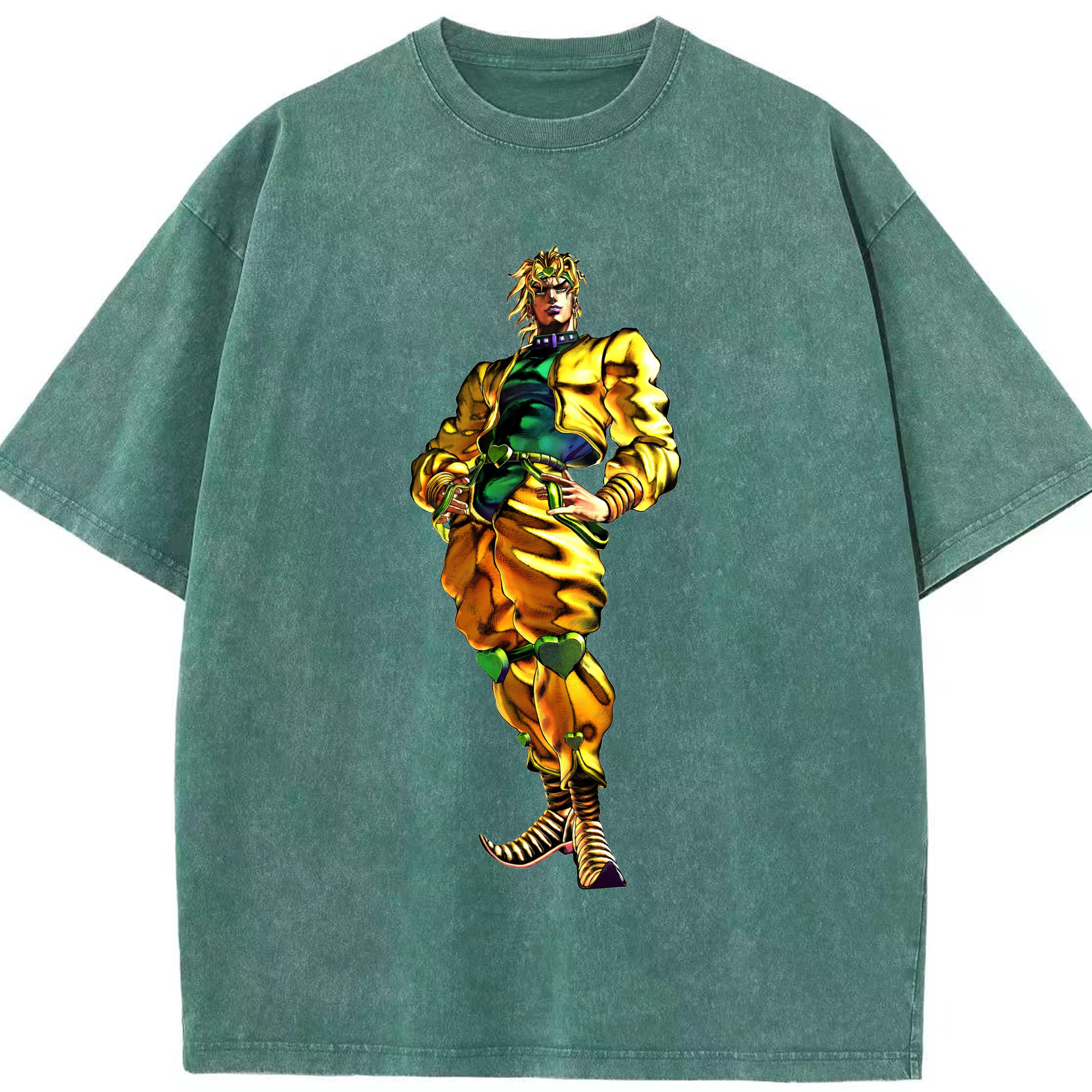 （画像用） ジョジョの奇妙な冒険 ディオ?ブランドー JoJo's Bizarre Adventure Dio Brando 綿100% ヴィンテージ風 半袖Tシャツ（フロントプリント）